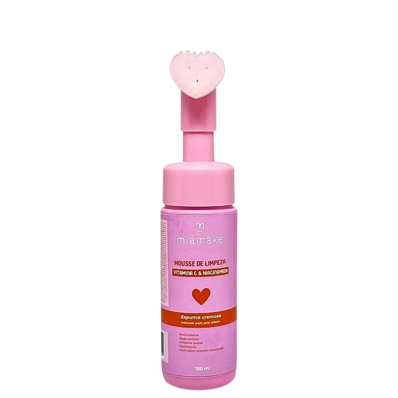 Mousse de Limpeza Coração - Vitamina C e Niacinamida - Mia Make