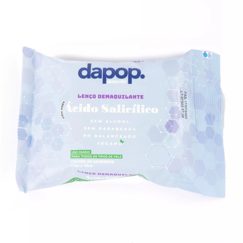 Lenço Demaquilante com Ácido Salicílico - Dapop
