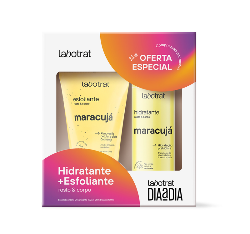 Kit Dia a Dia Maracujá - Esfoliante + Hidratante - Labotrat