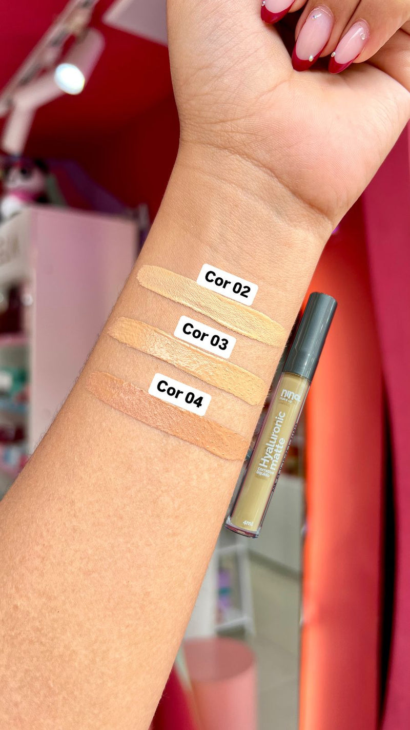 Corretivo Líquido Matte Hyaluronic - Nina Makeup
