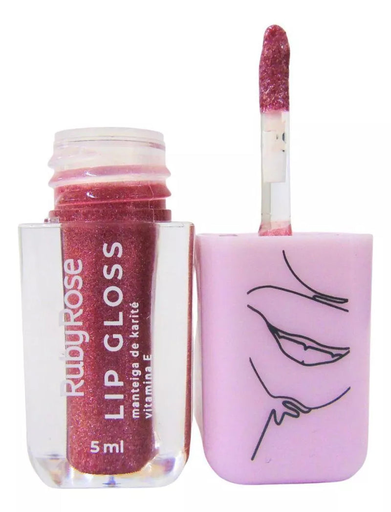 Lip Gloss com Glitter - 05 - Shooting Star - Ruby Rose