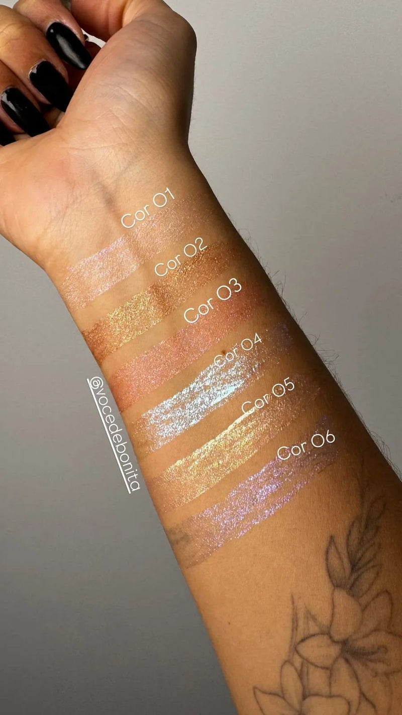 Sombra Líquida Glow - Pérolas Cintilantes - Mia Make